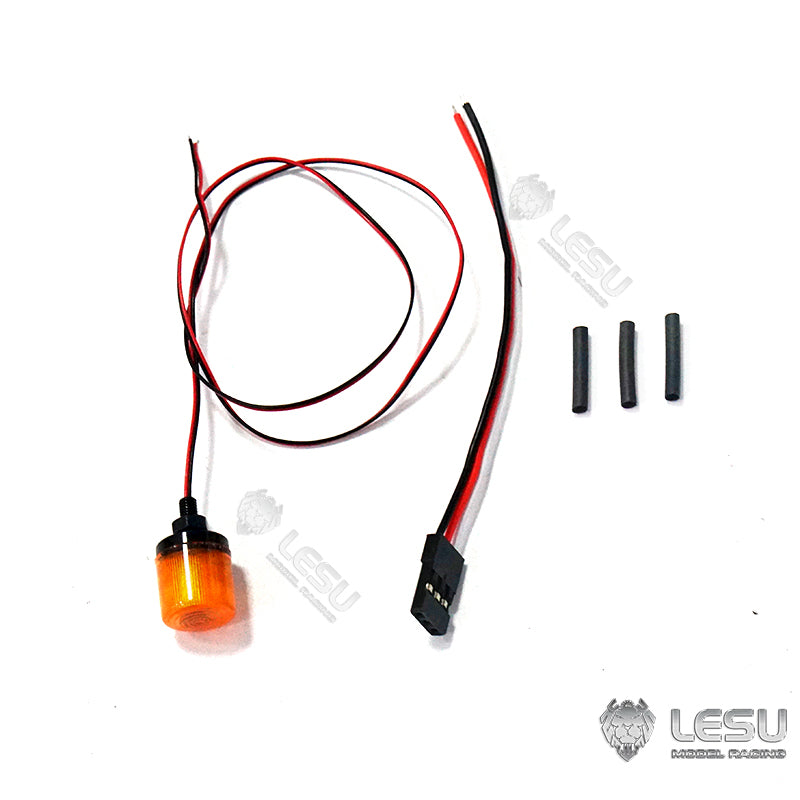 Universal Rotating Warning Light Spare Part for TAMIYA RC Tractor Truck & Radio Controlled Dumper Trailer - DIY Installation for Emergency Vehicle Simulation & Construction Site Scenes
