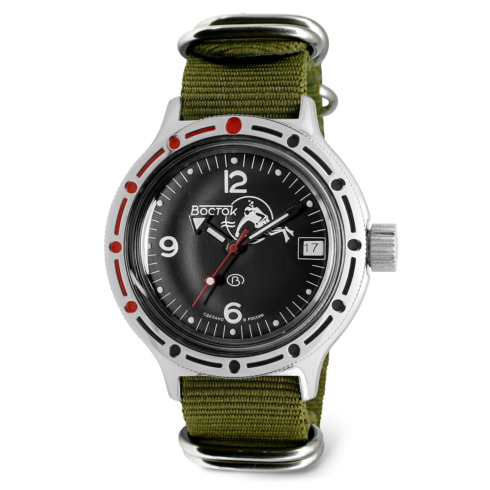 VOSTOK Amphibia 420634 Scuba Dude Automatic Self-Winding Diver Watch - 200m Water Resistant Russian Military Timepiece for Men | Business, Casual & Diving | Perfect for Swimming, Snorkeling & Everyday Wear