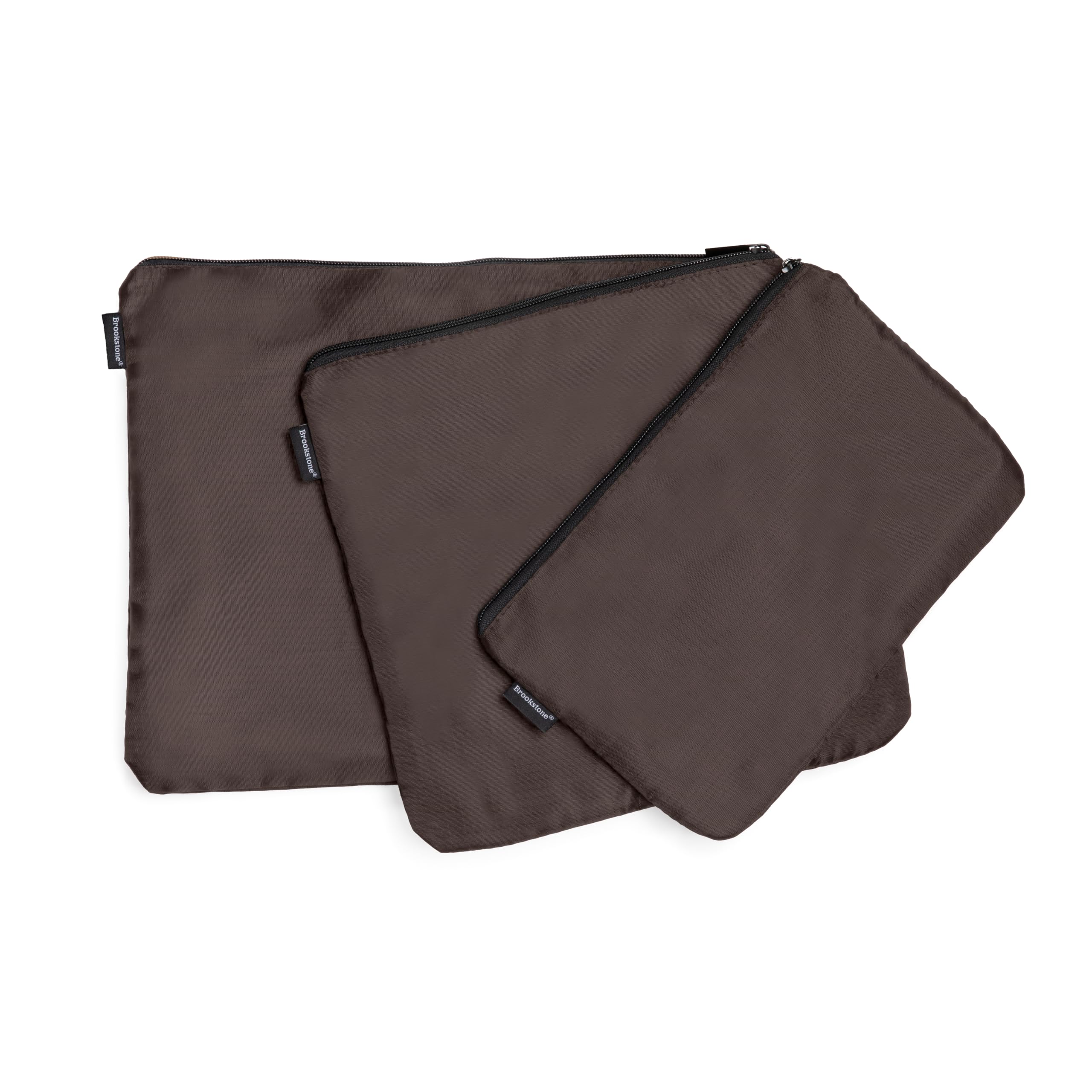 Brookstone 6-Piece Compression Packing Cubes Set - Tear-Resistant Travel Organizer Bags in Velvet Brown | Perfect for Suitcase Organization & Efficient Packing