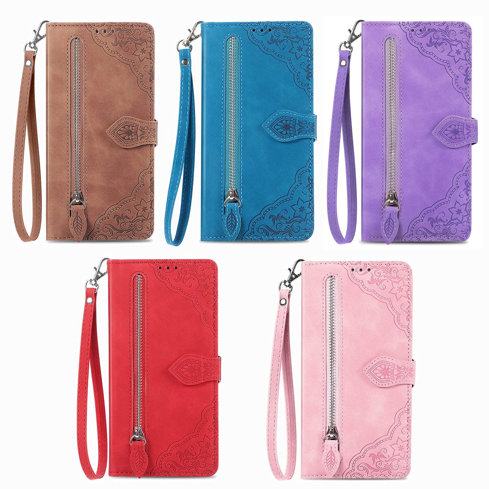 Nokia C32 Wallet Case with Magnetic Closure & Stand - Purple for Daily Use