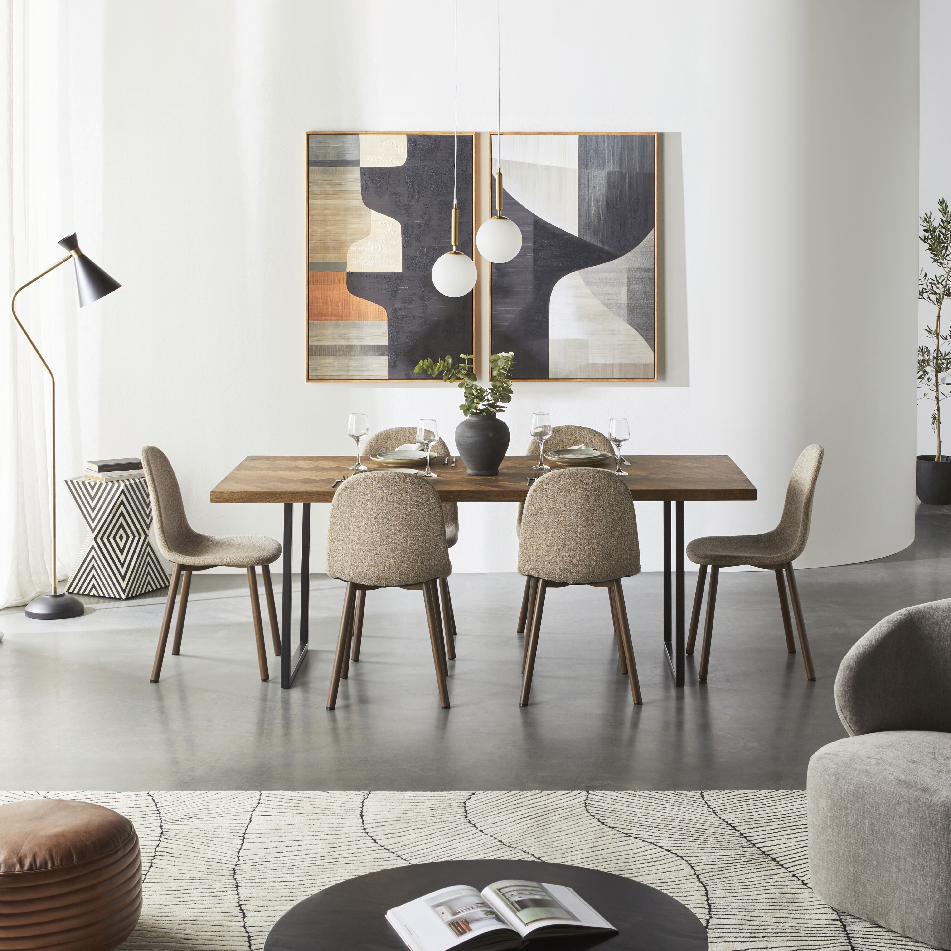 Abstract Geometry II Canvas Print 80x120cm (32x47in) - Modern Wall Art for Living Room, Bedroom & Office Decor