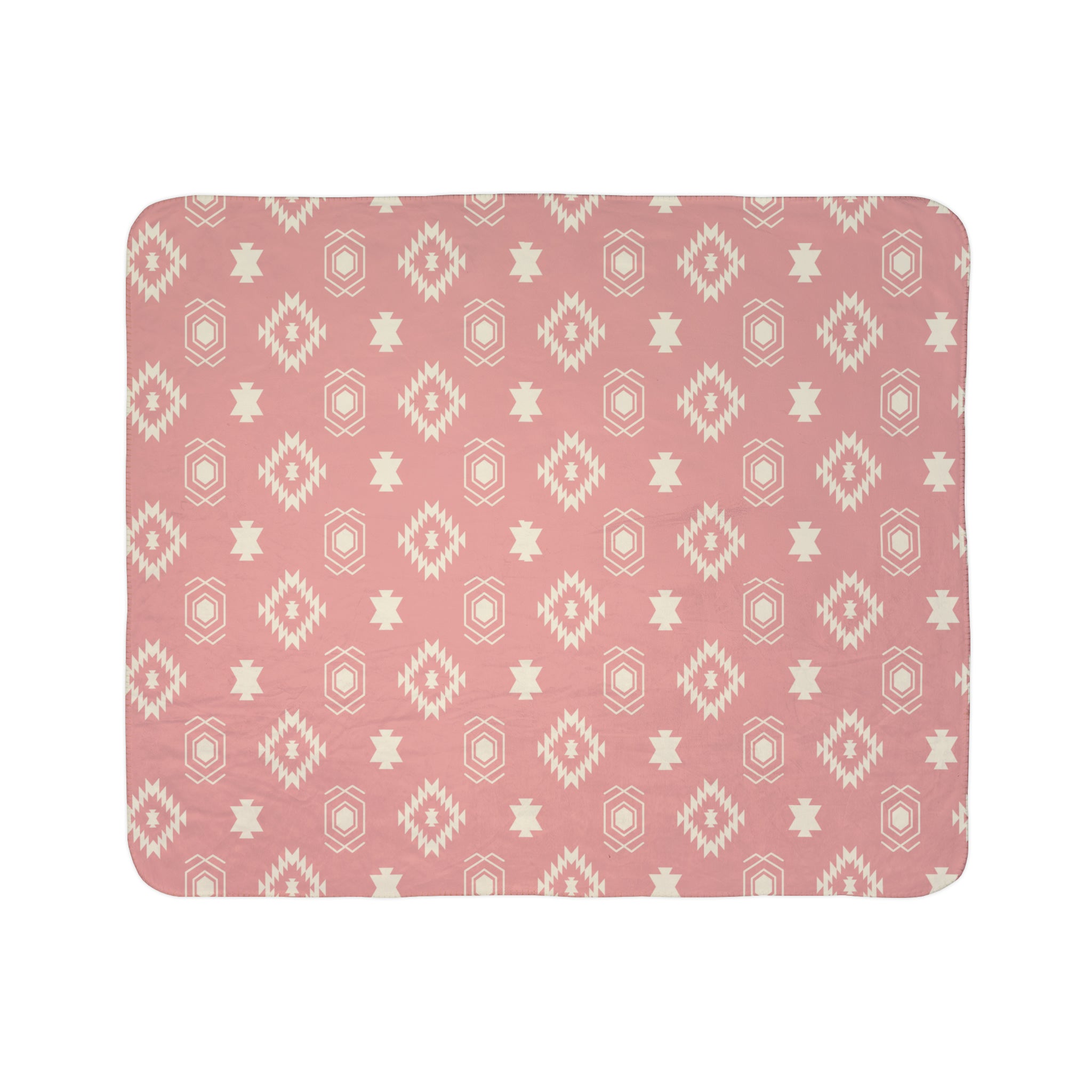 Cozy Sherpa Fleece Blanket - Southwestern Pink Sedona Design, Soft Polyester Throw for Couch, Bed & Sofa - Perfect Gift for Christmas, Birthday & Home Decor