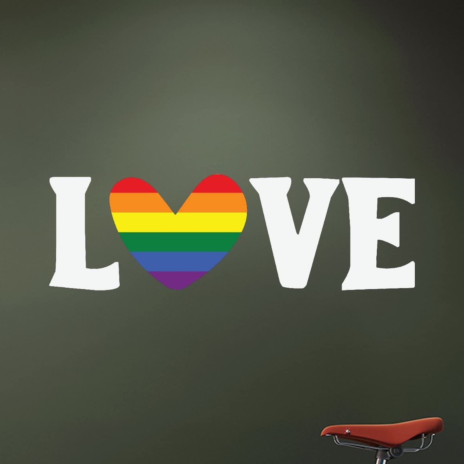 Rainbow LGBTQ Wall Stickers - Love Heart Gay Pride Decal for Bedroom, Office & Window Decor | LGBT Equality Wall Art, Lesbian Pride Stickers for Home & Office Decoration