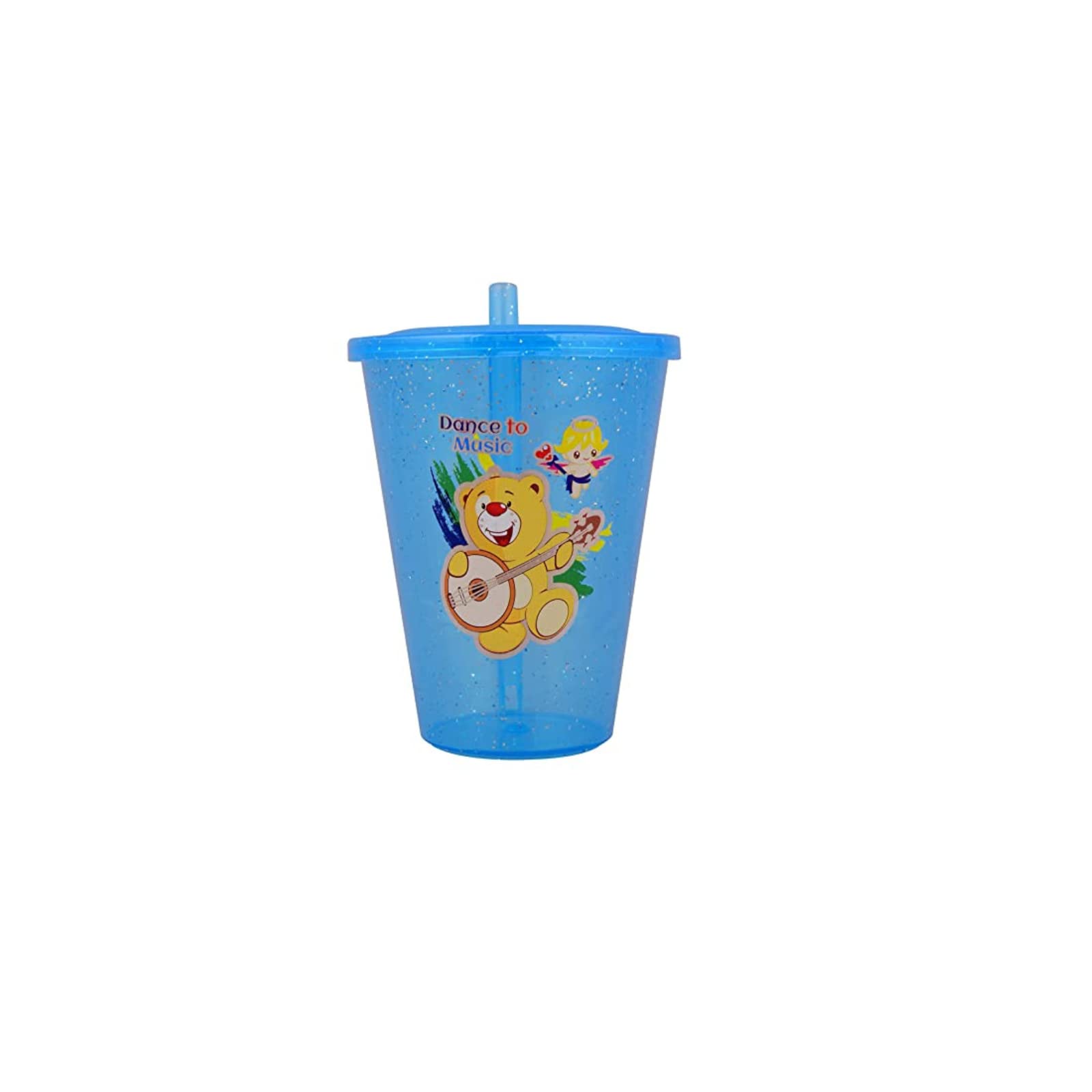 **Tekzie 4-Pack Kids Acrylic Sipper Cups with Lids - Leak-Proof, BPA-Free for Water, Milk & Juice - Travel, School & Home Use (Multicolor)**