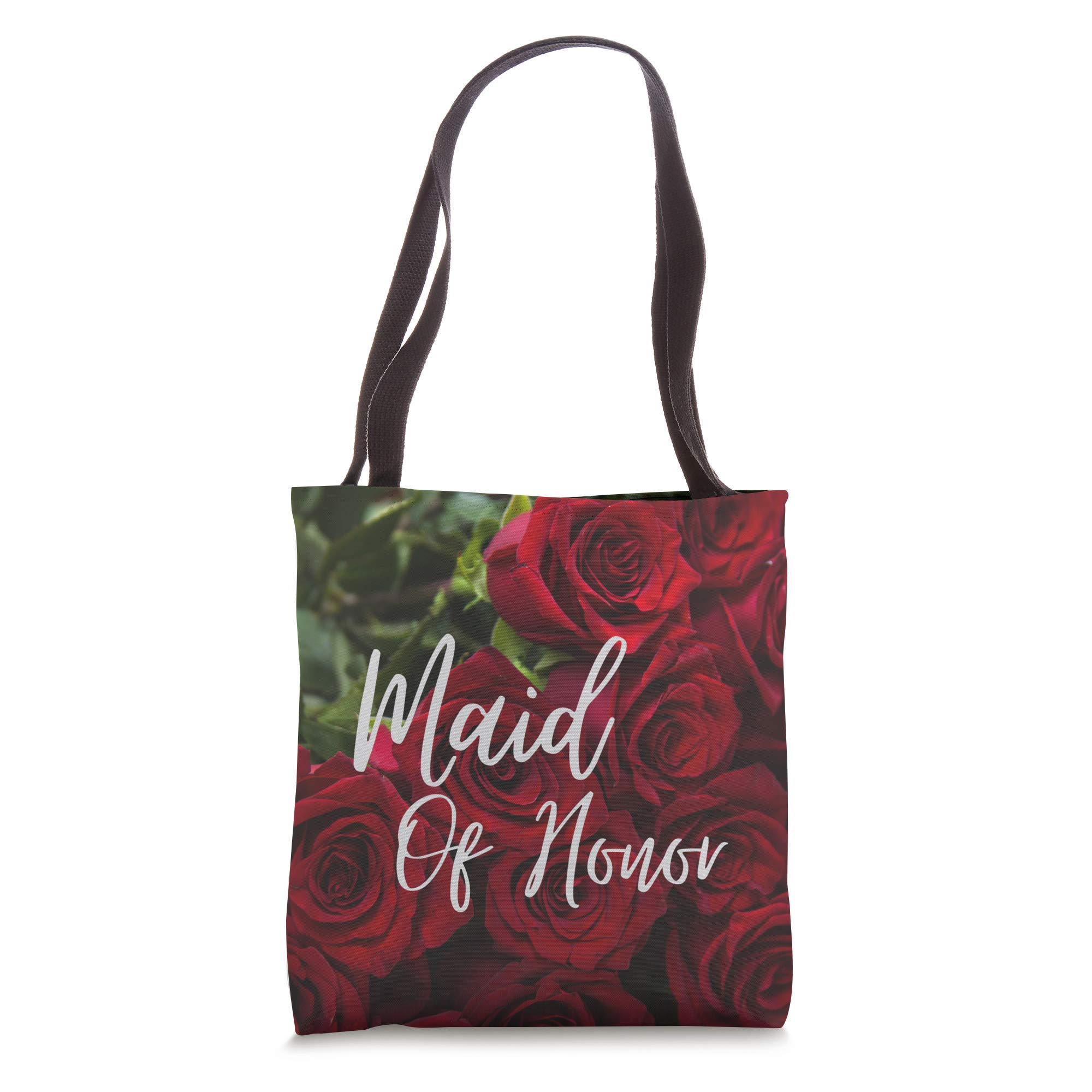 Elegant Red Rose Bridesmaid Tote Bag - Perfect for Weddings, Bridal Showers & Bachelorette Parties