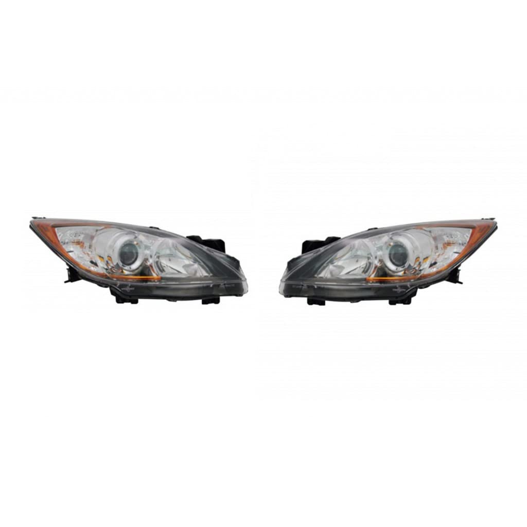High-Quality Replacement Headlight Assembly for Mazda 3 (2010-2013) - Driver & Passenger Side Pair with Lens/Housing | Compatible with 5 Speed Models | OEM Part Numbers MA2518130, MA2519130, BBM4510L0K, BBM4510K0K | Perfect for Night Driving & Enhanced Visibility