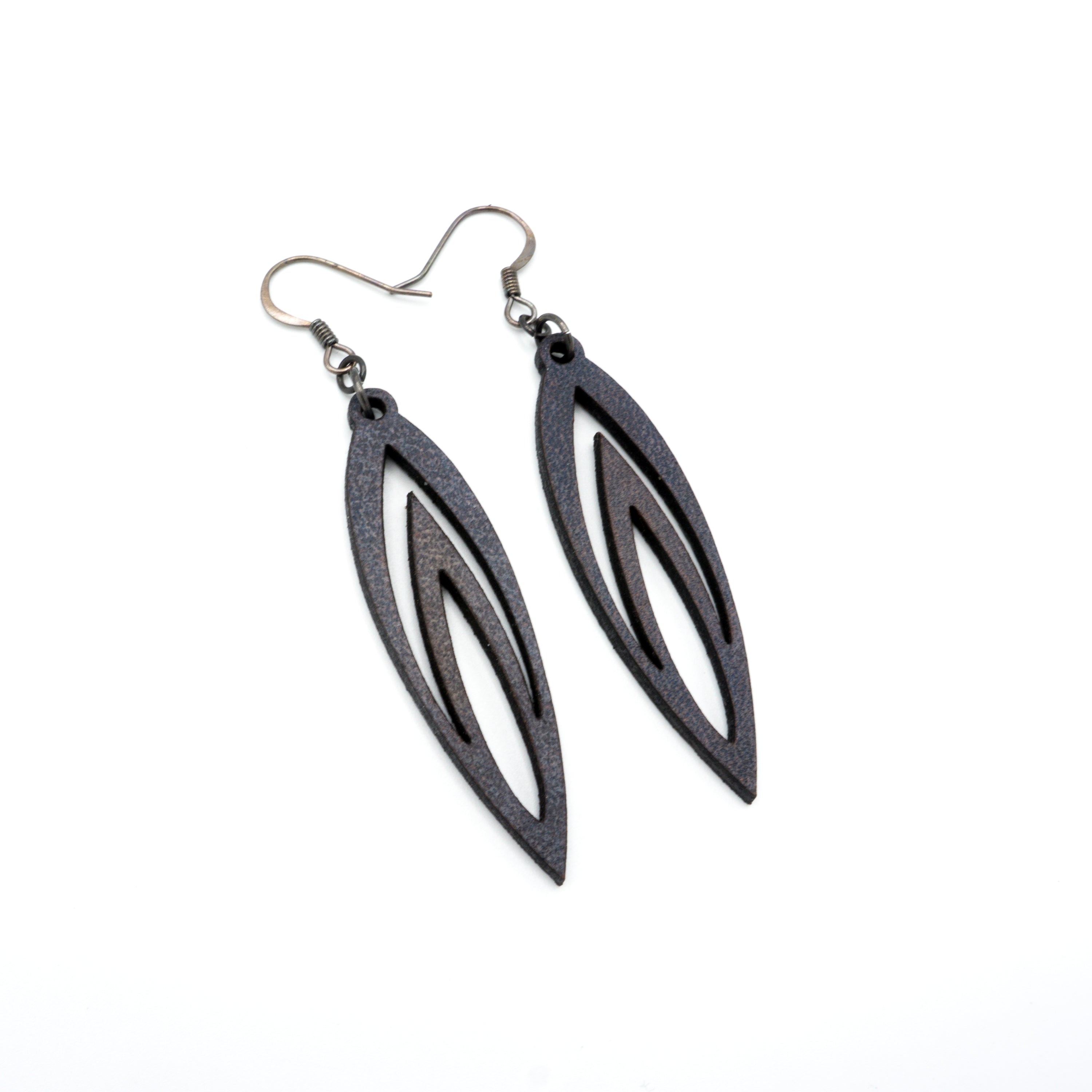 Totem 08 [S] Blue Leather Earrings for Women - Boho Chic Handmade Dangle Drop Earrings for Casual Wear, Parties & Festivals