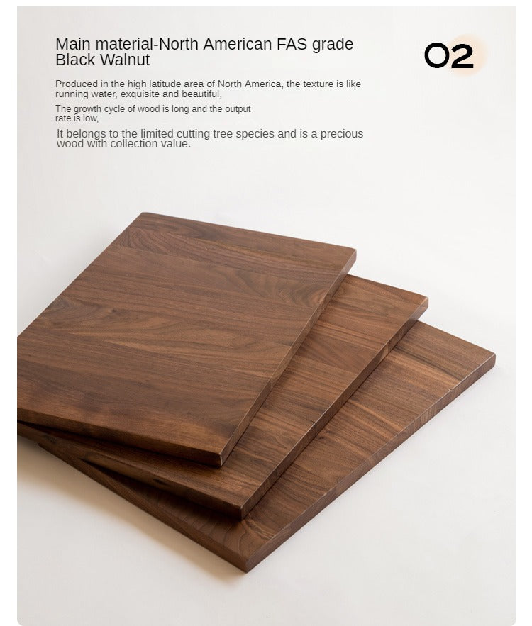 Premium Black Walnut Solid Wood Coffee Table - Modern Living Room Furniture for Capsule Apartments & Small Spaces - Perfect for Coffee, Reading & Relaxing