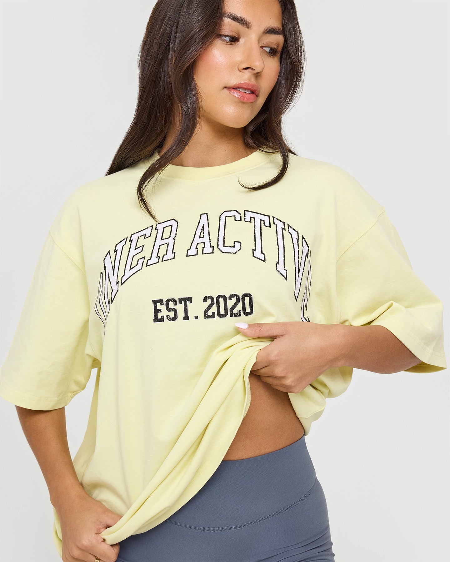 Oner Graphic Washed T-Shirt | Pastel Yellow Vintage Style Cotton Tee for Men & Women | Perfect for Casual Wear, Street Style & Summer Outfits