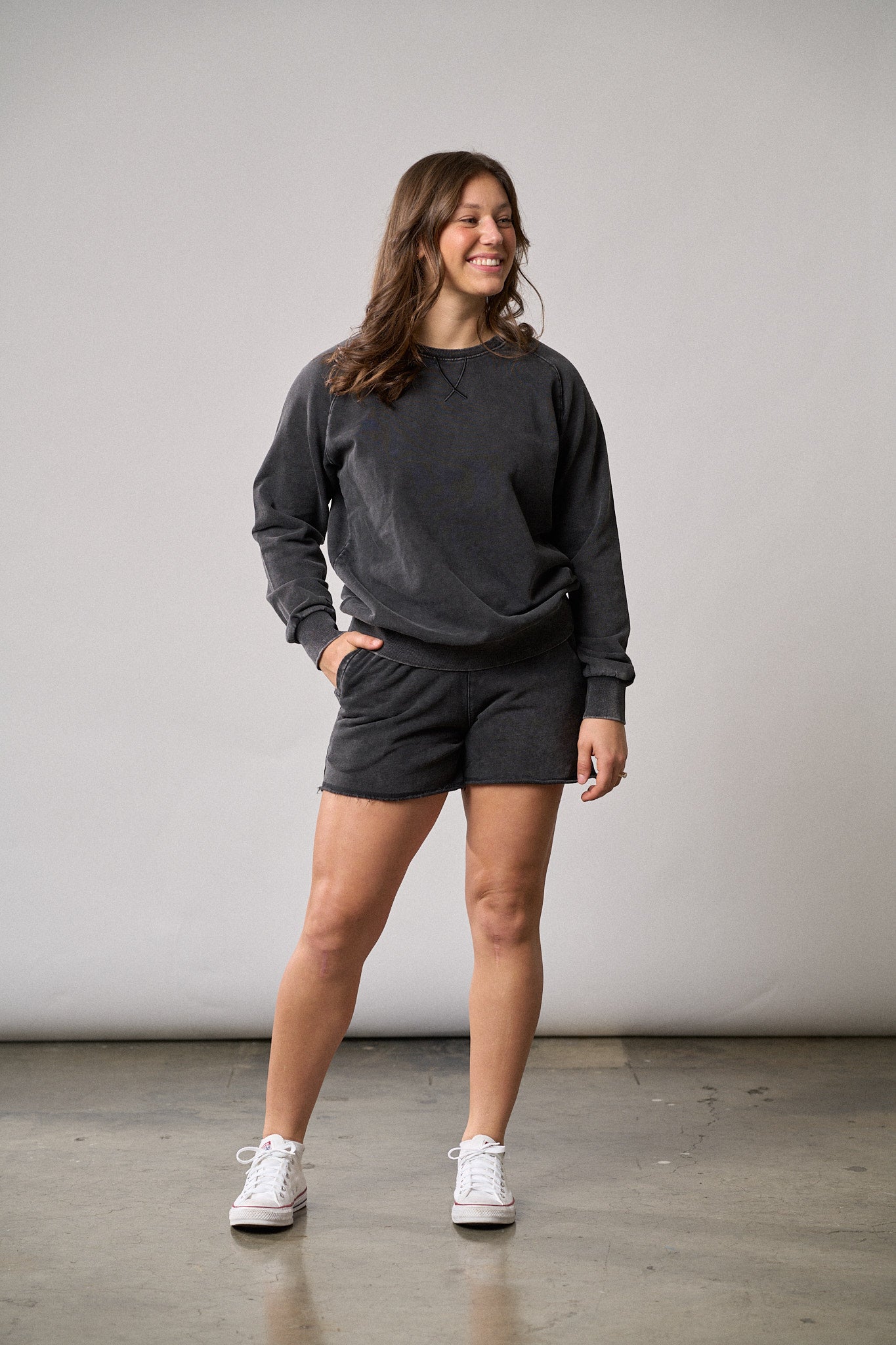 Men's Acid Wash Sweatshorts - Black | Casual Lounge Shorts for Gym, Running & Summer Outfits