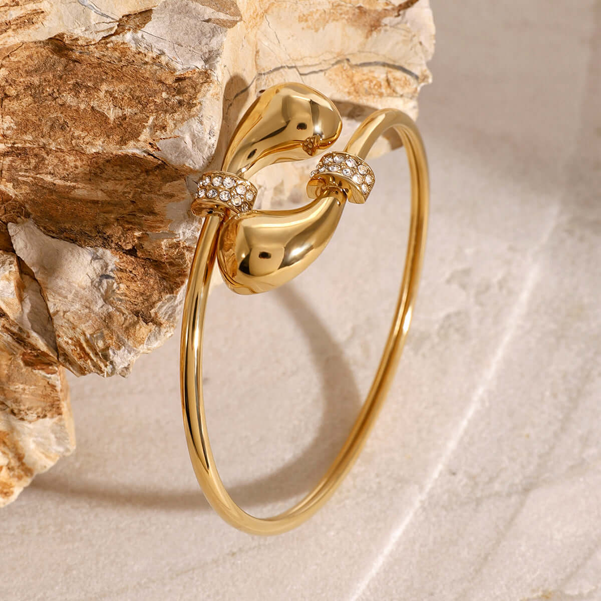 Elegant Teardrop Wrap Bangle Bracelet for Women - JDB8014 | Stylish Boho Jewelry for Parties, Weddings & Everyday Wear