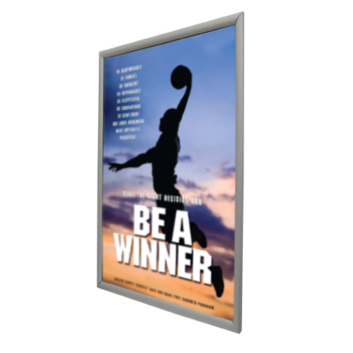 Economical SwingSnap Slim Poster Snap Frame 22x28 - 1 Inch Wide Sleek Aluminum Frame - Perfect for Offices, Retail Displays & Home Decor