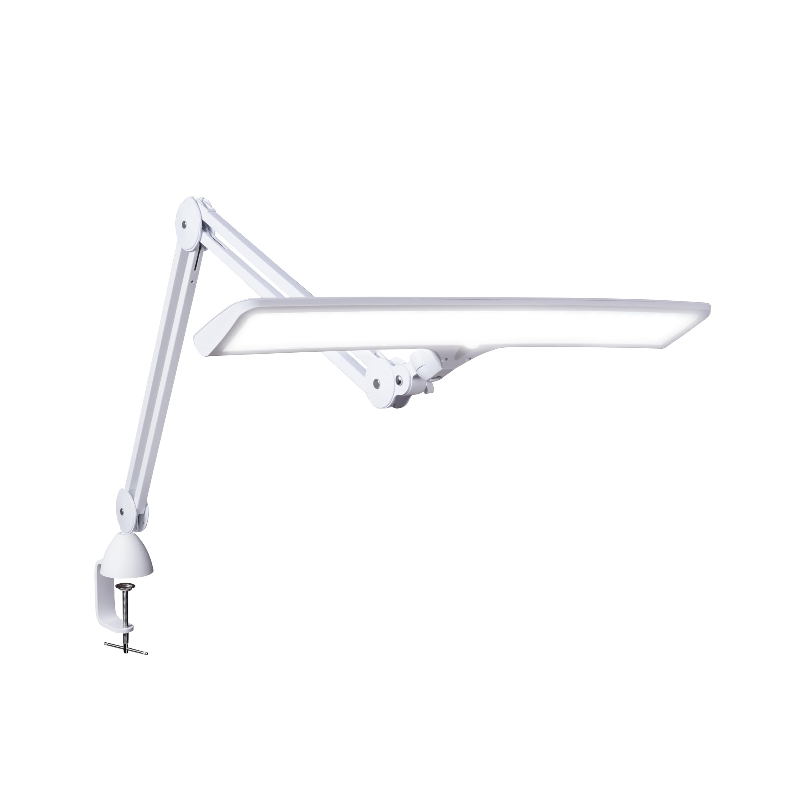 Daylight Company Lumi Task Lamp - 4000 Lux Super Bright LED Desk Light with 95 CRI, Touch Dimmable with 2 Brightness Levels, 15W Metal Craft Lamp for Artists, Drawing, Reading & Office Work