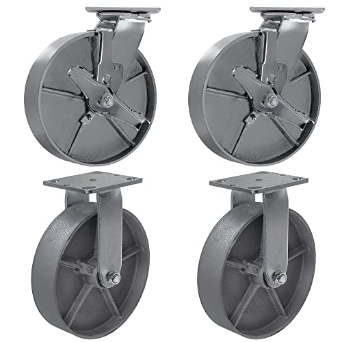 2 Swivel w/Brake & 2 Rigid