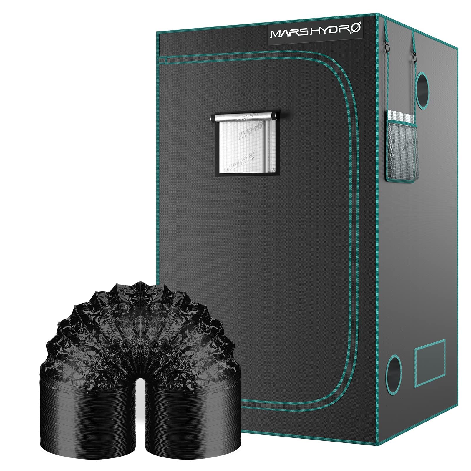 **MARS HYDRO 6 Inch 8 Feet Aluminum Ducting & 4x4 Grow Tent Kit – 48