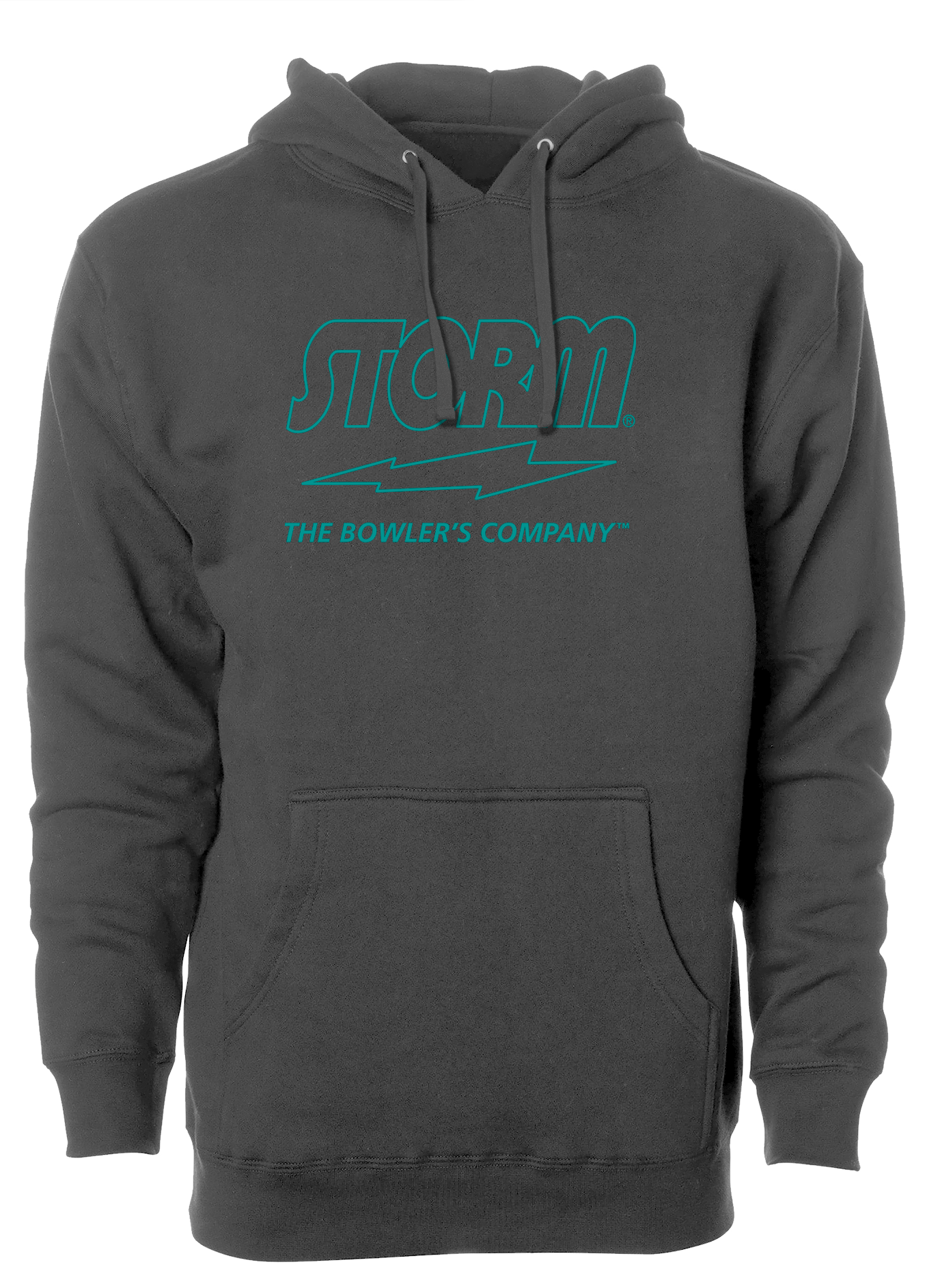 Storm The Bowler's Company Hoodie - Premium Teal Outline Pullover for Men & Women | Comfortable & Stylish Casual Wear for Bowling, Street Fashion & Everyday Outfits