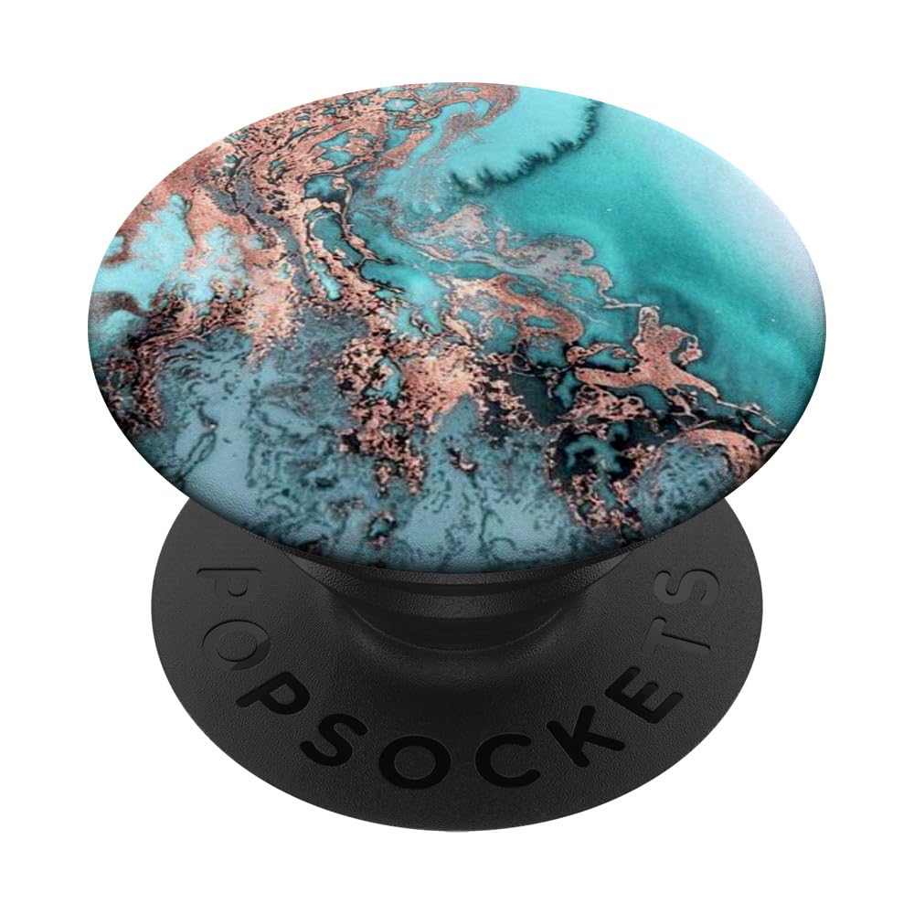 Teal Rose Watercolor PopSockets Phone Grip & Stand - Expandable Phone Holder for iPhone, Samsung, Tablets - Perfect for Work, Travel & Everyday Use