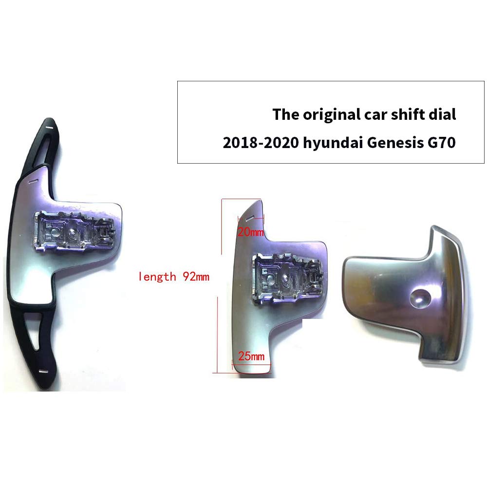 CNC Billet Aluminum Steering Wheel Paddle Shifter Extensions for 2018-2024 Hyundai Genesis G70 - Sport Metal Upgrade for Enhanced Shifting Performance (Black) | Perfect for Racing Enthusiasts & Performance Driving