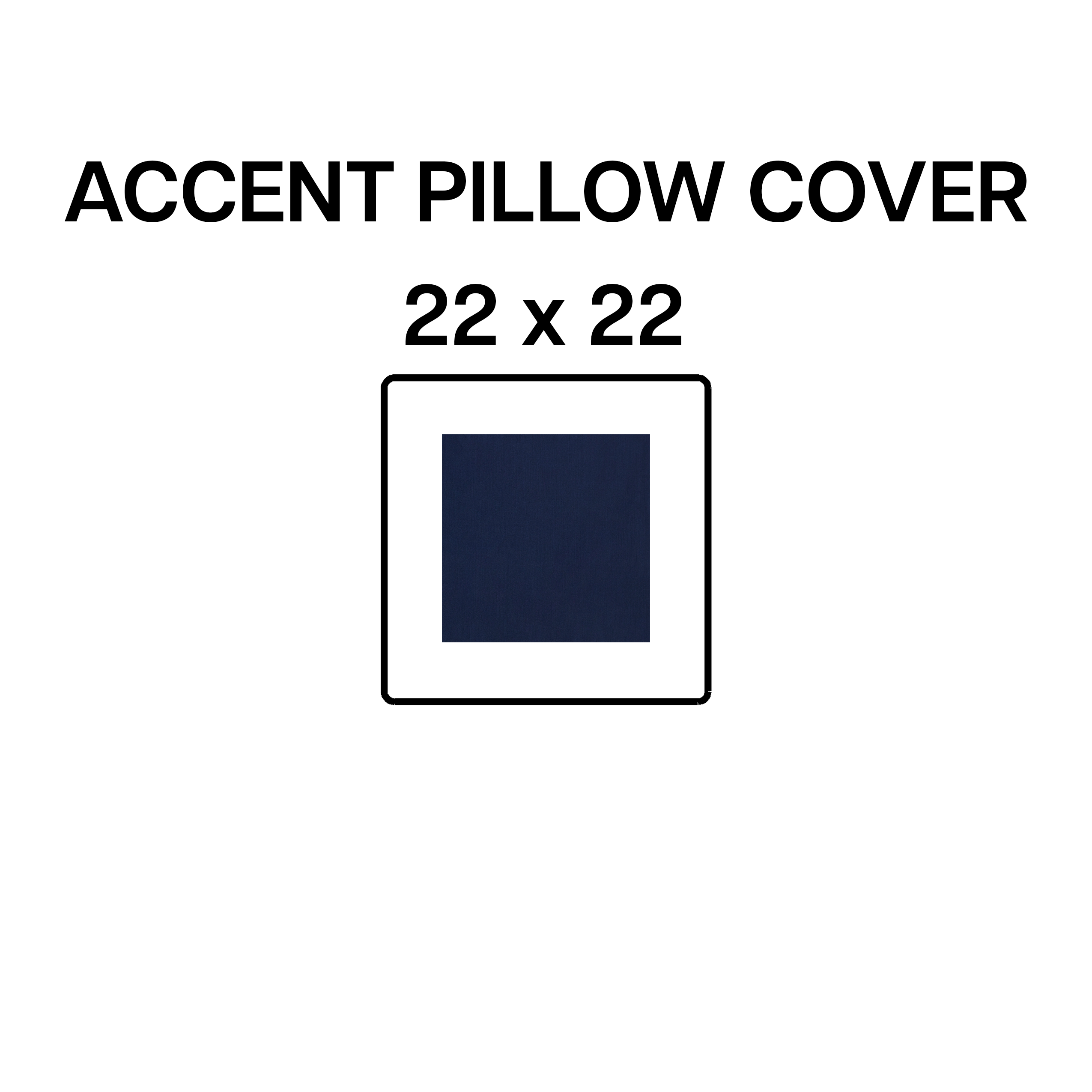 Royal Blue Accent Pillow Cover 22x22 Inches - Decorative Throw Pillow Case for Sofa, Bed & Couch - Premium Cotton Linen Blend - Modern Home Decor BP 643 63