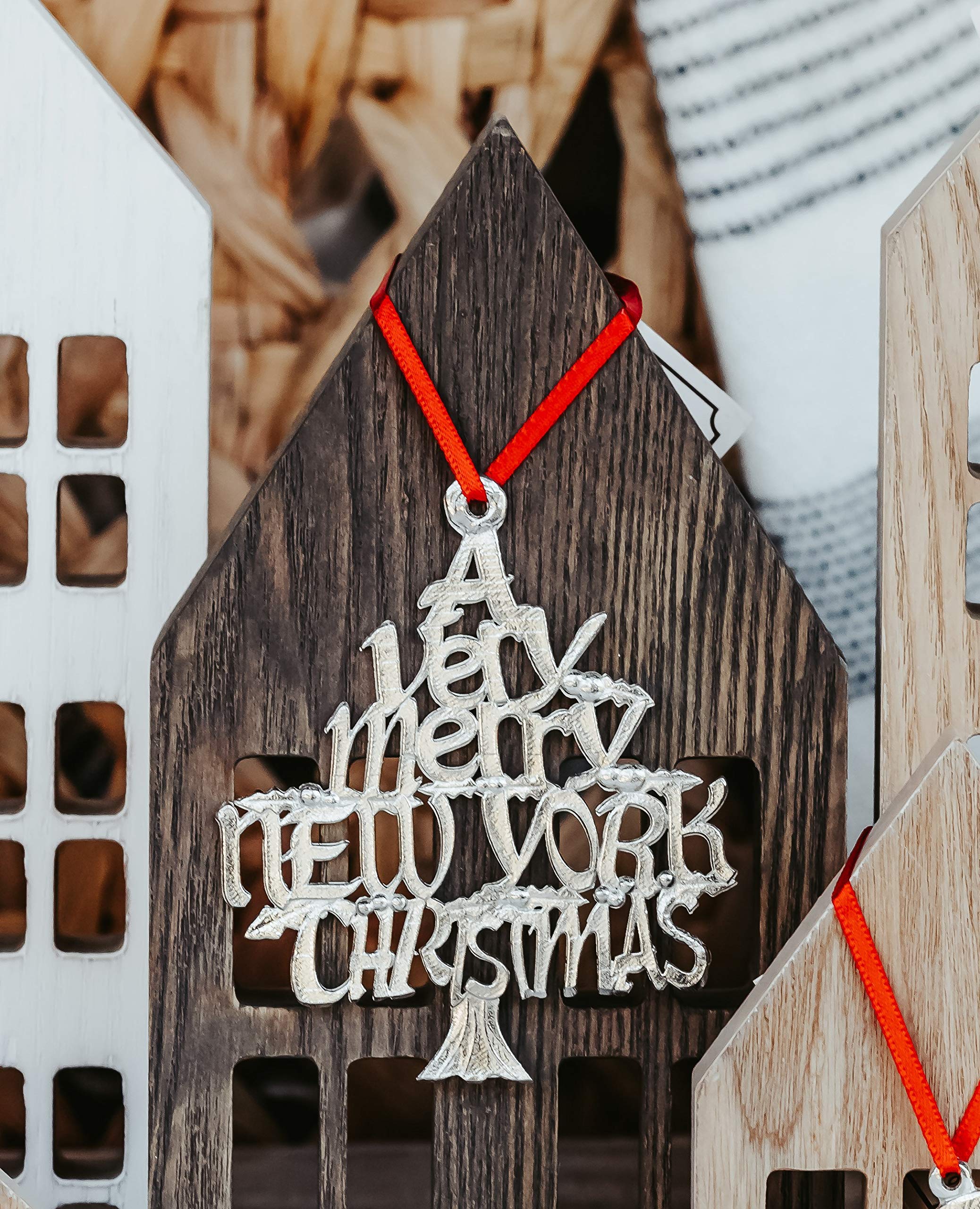 Handmade New York Christmas Ornaments - Unique Holiday Tree Decorations for Home, Office & Gifts | Perfect for Christmas Tree Decor, Holiday Parties & New York Souvenirs