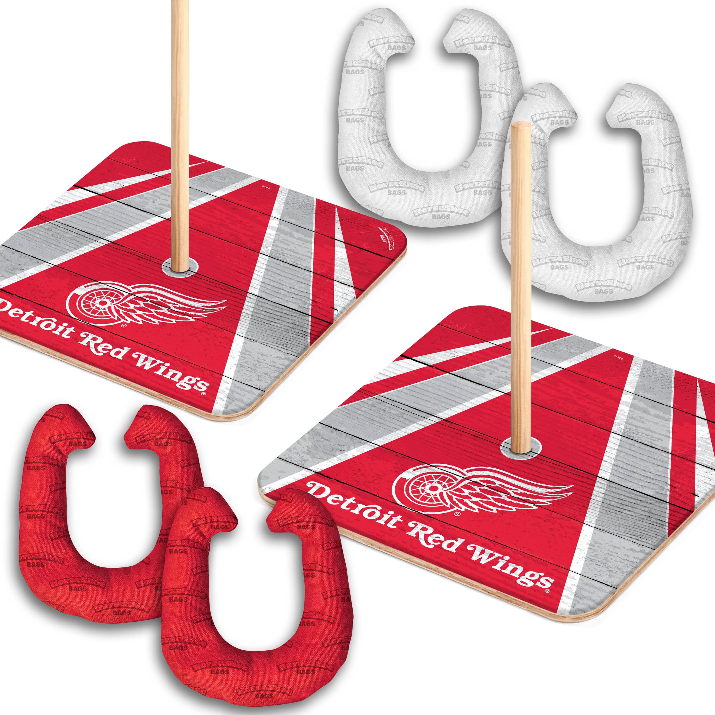 YouTheFan NHL Detroit Red Wings Horseshoe Bags - Durable Sports Duffel Bag for Hockey Fans, Perfect for Gym, Travel & Game Day Gear Storage