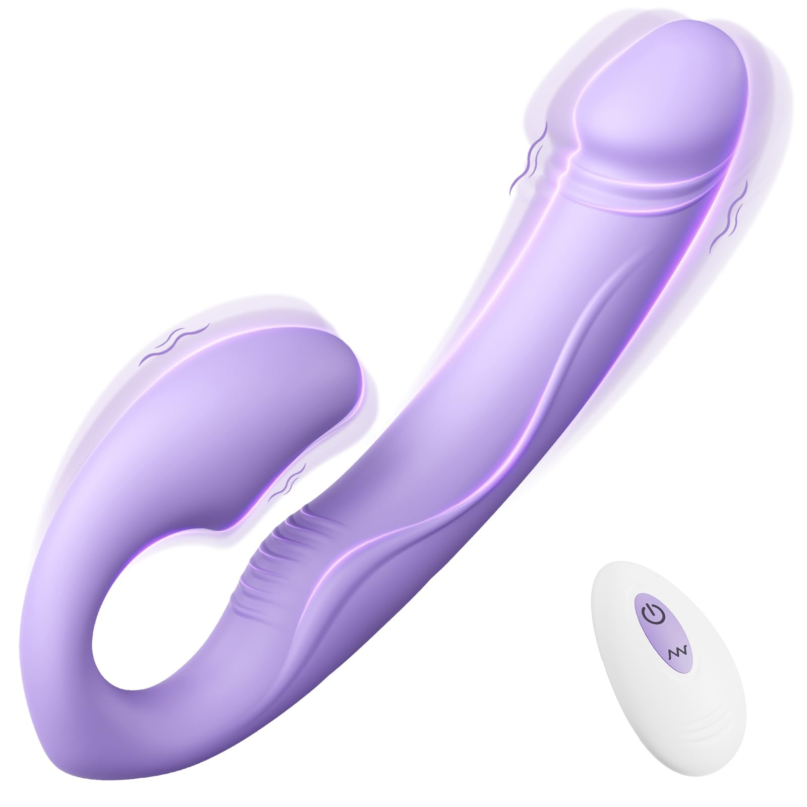 Tracy's Dog Strapless Strap-On Dildo - Realistic Double-Ended Silicone Sex Toy for Women & Couples with 10 Vibration Modes & Remote Control - G Spot Stimulation for Lesbian & Couples Play - Perfect for Solo Play, Partnered Fun & LGBTQ+ Intimacy