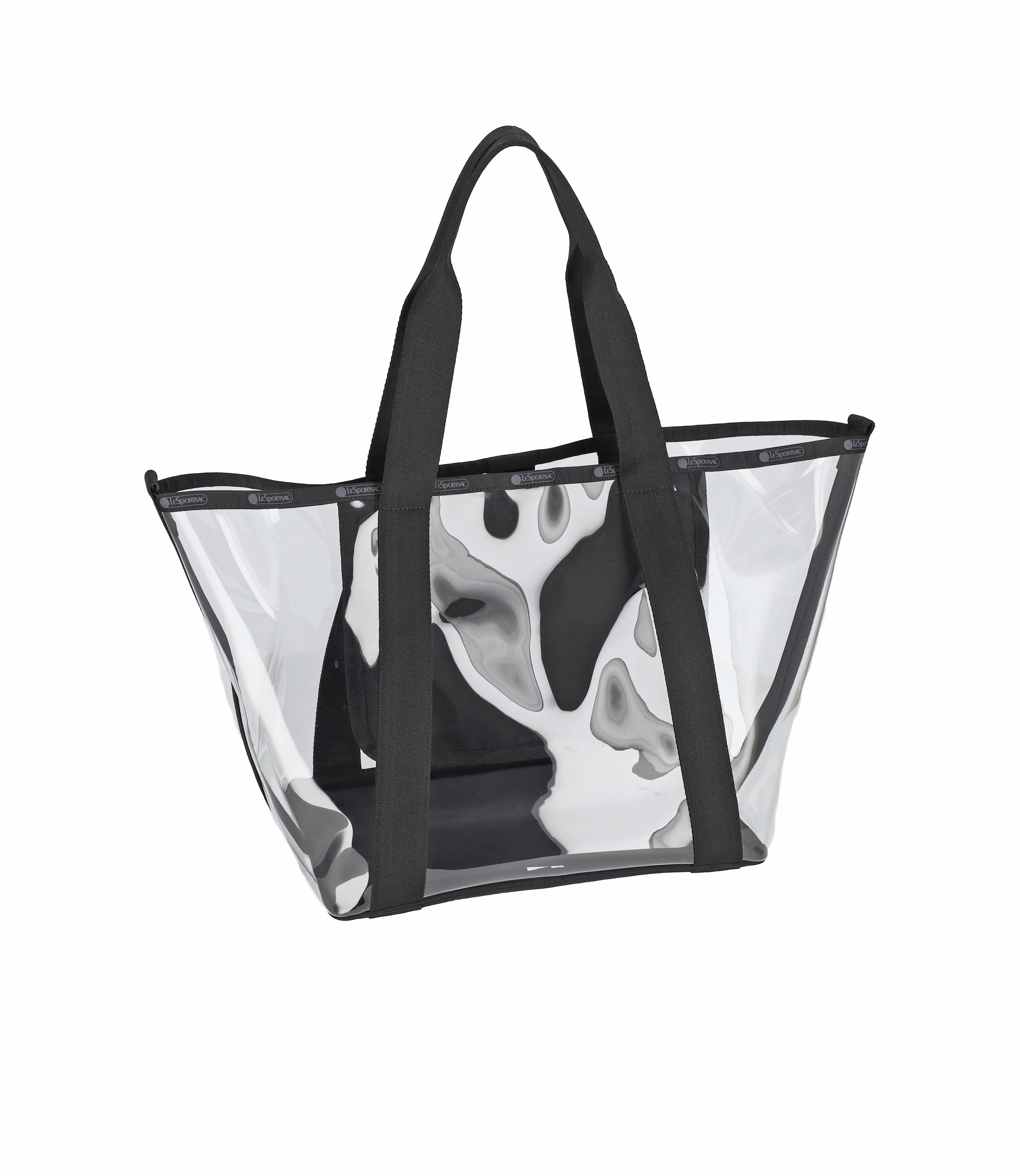 Stylish Clear East West Tote Bag for Women - Trendy Transparent Handbag for Work, Travel & Shopping | Lightweight & Durable Fashion Accessory