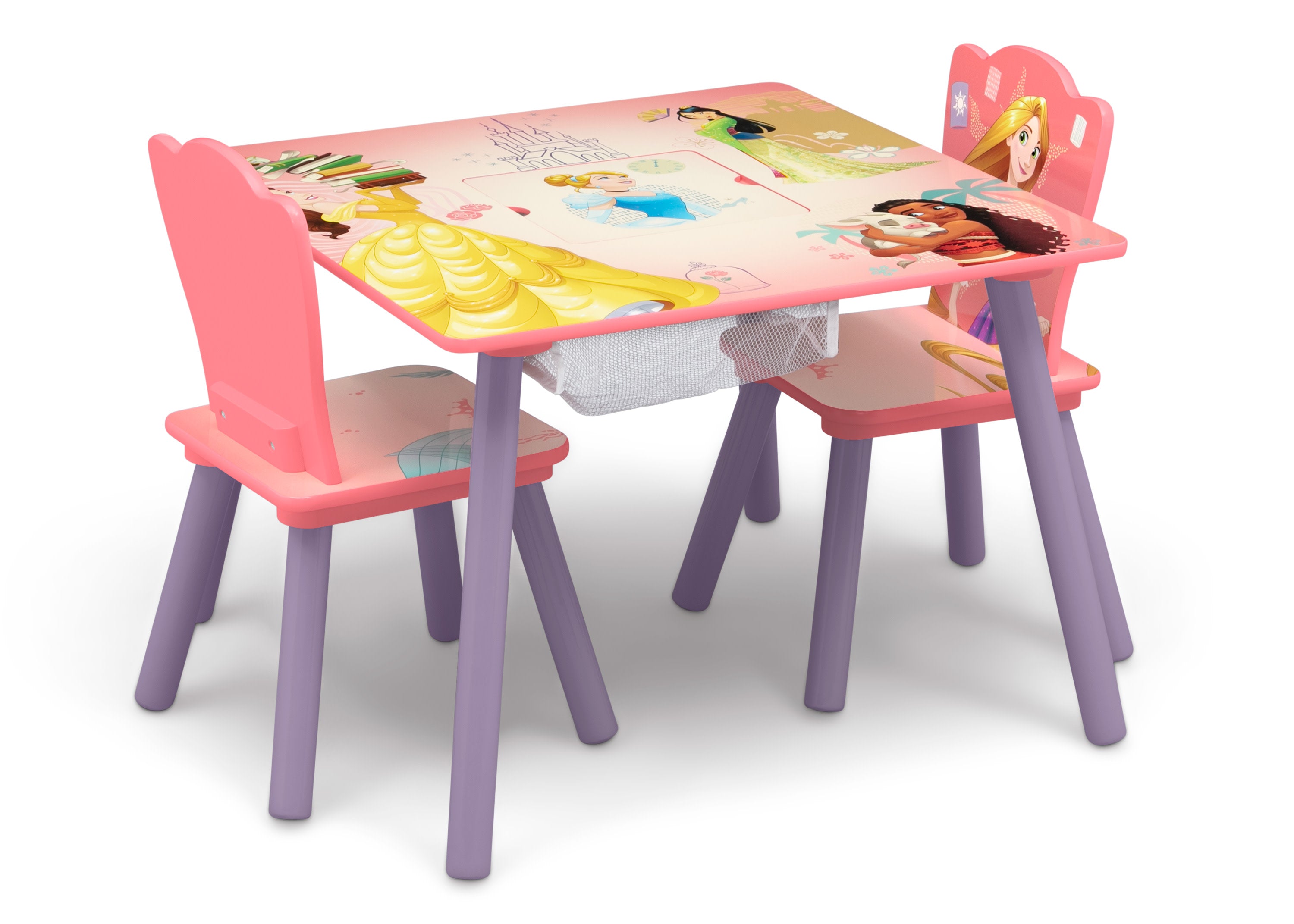 Royal Princess Table and Chair Set with Storage - Kids Playroom Furniture for Tea Parties, Arts & Crafts, and Pretend Play