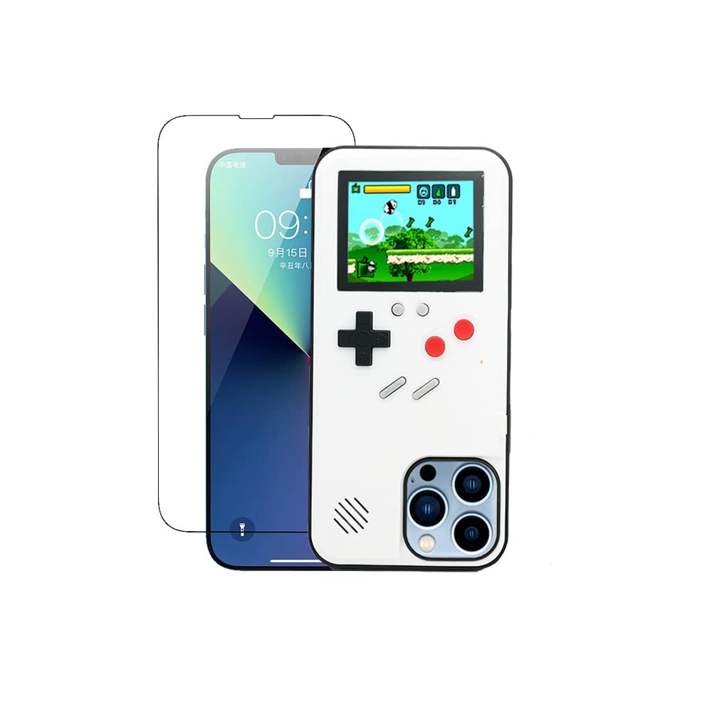 Retro Gameboy Case for iPhone 13 Pro - Playable 36 Classic Games with Color Display & Soft Bumper Protection | Compatible Gaming Phone Cover for Nostalgic Entertainment, Travel & Commuting