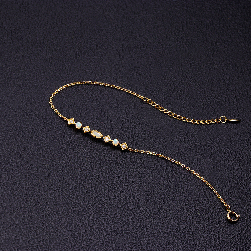 Dainty Opal Bracelet for Libra Birthstone - Elegant Zodiac Jewelry Gift for Women | Perfect for Birthday, Anniversary & Special Occasions