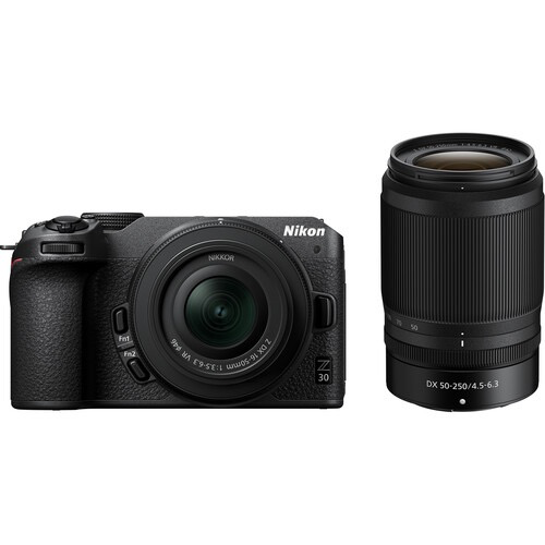 Nikon Z30 Mirrorless Camera with 16-50mm & 50-250mm Lenses Kit - 4K Vlogging, Travel & Street Photography for Beginners & Professionals