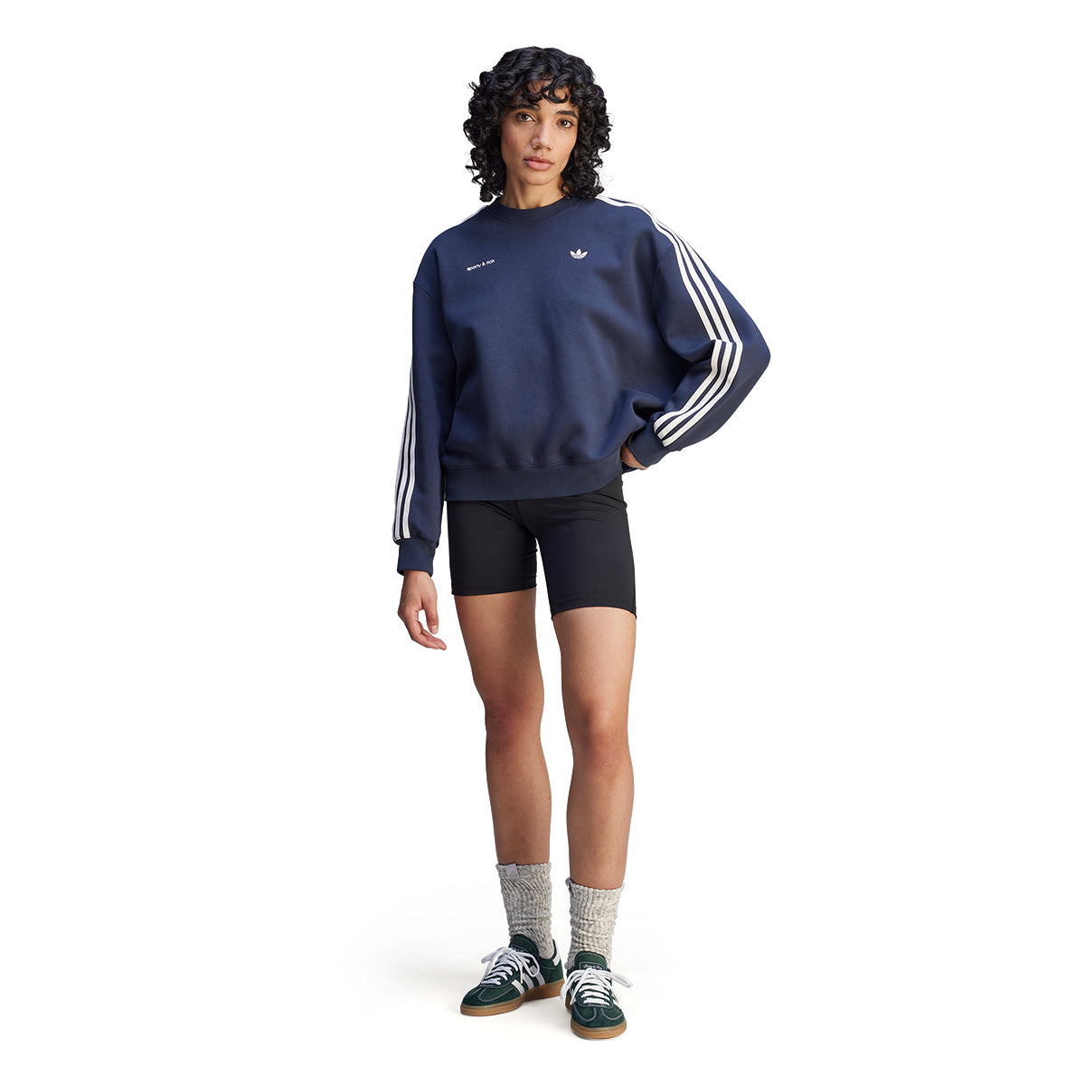Sporty & Rich Navy Sweatshirt - Cozy & Stylish Pullover for Casual Wear, Gym, and Street Fashion