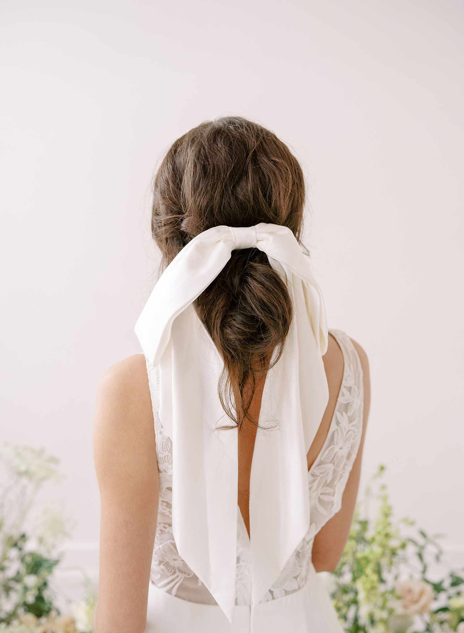 Elegant Drapey Silk Bridal Bow Hair Comb - Style #2364 | Perfect for Weddings, Prom, and Special Occasions