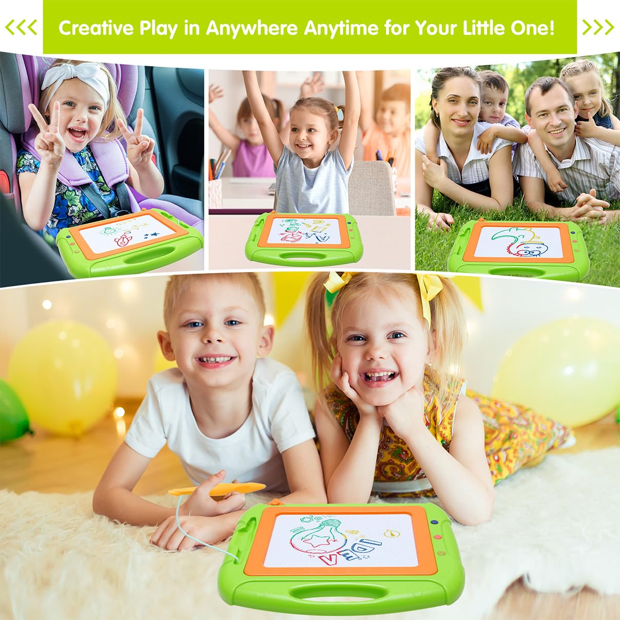 Magnetic Drawing Board for Toddlers 1-3 Years - Perfect Birthday & Easter Gift for Boys & Girls - Ideal for Home & Classroom Use