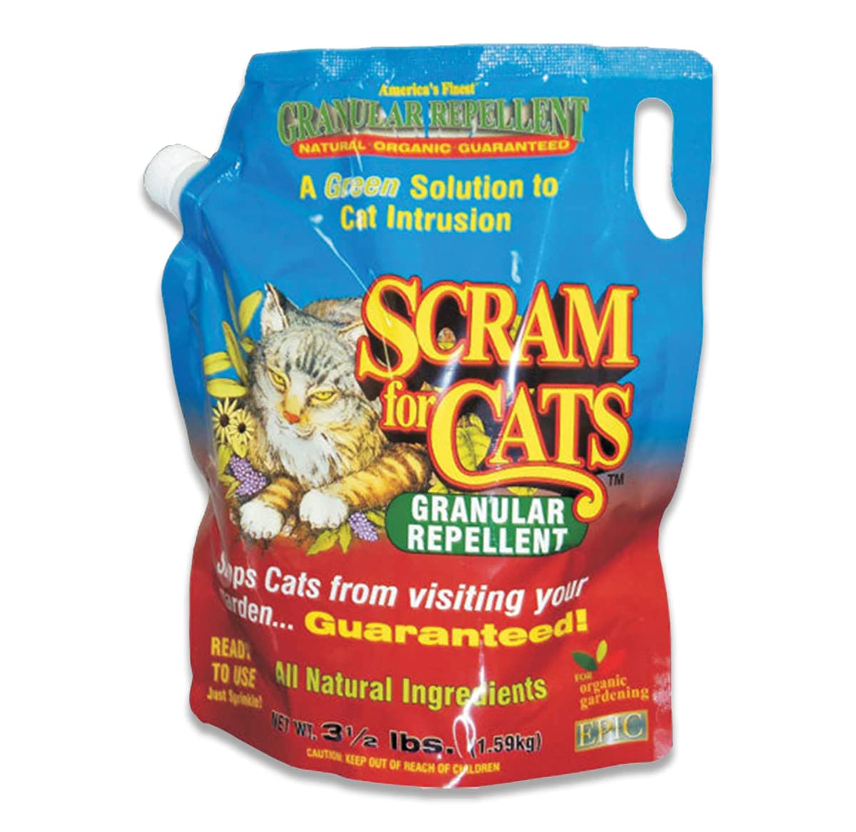 Epic Cat Scram Granular Cat Repellent - 6lb Shaker Bag | Natural Outdoor Pest Control for Gardens, Lawns & Flower Beds