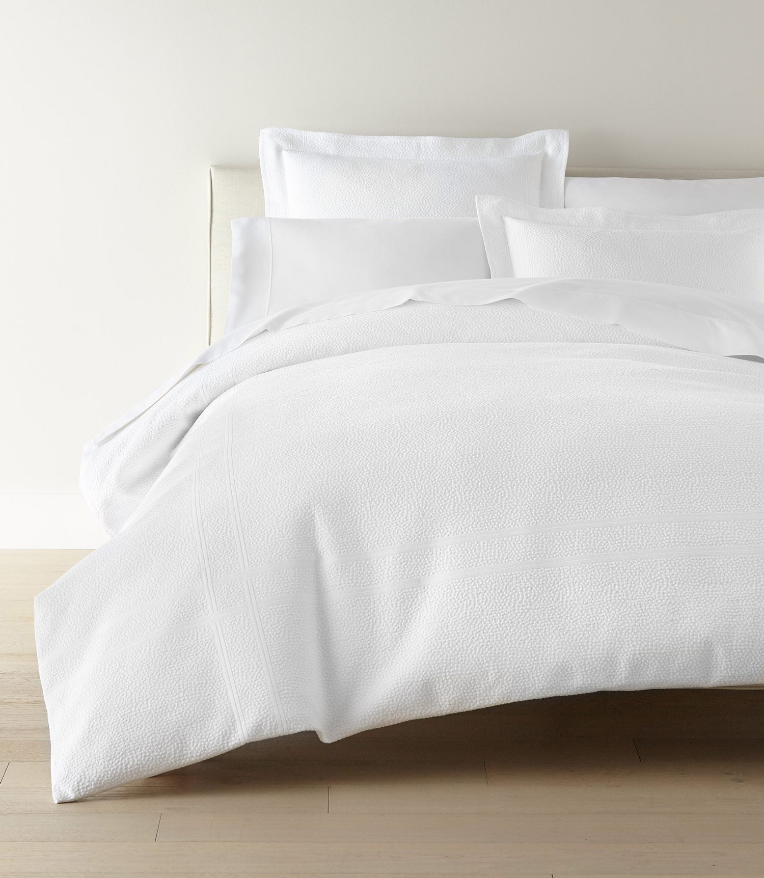 Luxury Montauk Matelassé Duvet Cover Set - Soft Quilted Bedding with Button Closure - Perfect for Master Bedroom, Guest Room & Coastal Home Decor