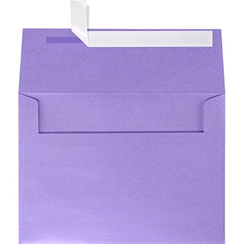 A2 Invitation Envelopes 4 3/8 x 5 3/4 Inches - 500 Pack Amethyst Purple Metallic for Wedding, Birthday & Special Event Stationery
