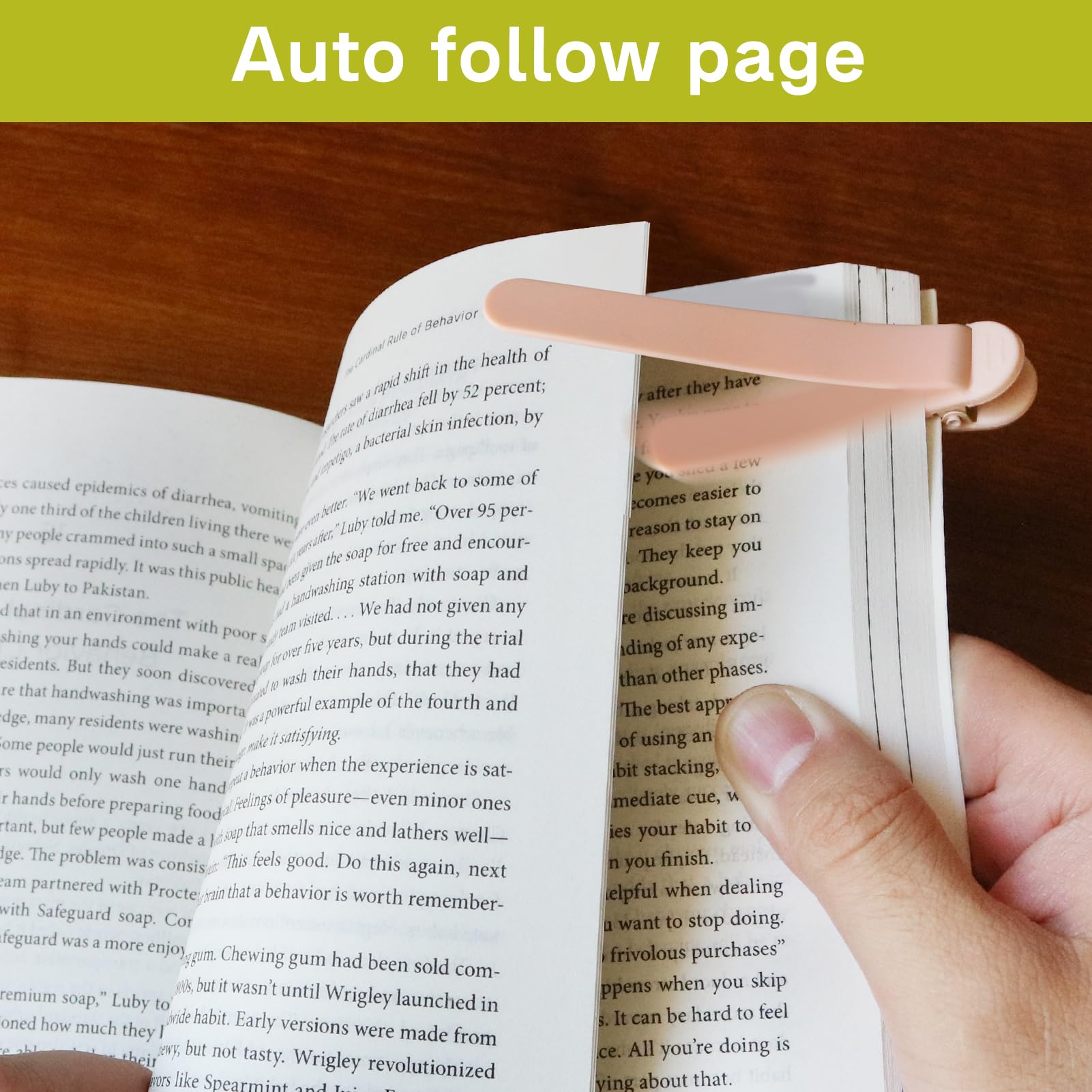 SMUK 3-Piece Automatic Silicone Bookmark Set - Cute & Unique Reading Accessories for Women, Men, Kids & Book Lovers - Perfect Gift for Readers & Bookworms - Ideal for Novels, Textbooks, Journals & Bible Study