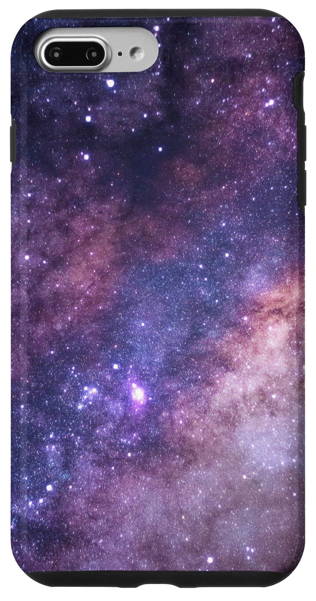 iPhone 7 Plus/8 Plus Space Nebula Galaxy Case - Purple & Black Starry Universe Design | Protective Phone Cover for Travel, Night Out & Stargazing