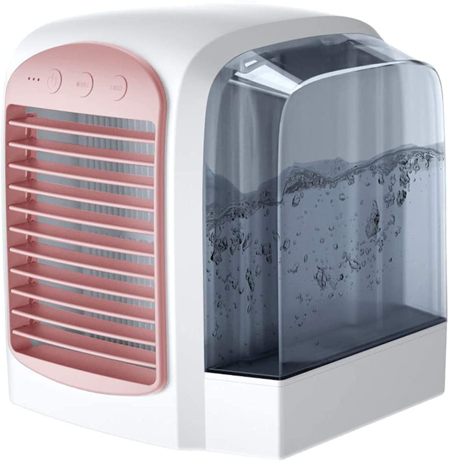 Kreasmile Breeze Maxx Portable Air Conditioner Fan - 3-in-1 Cooling, Purification & Humidifier - Personal Air Cooler for Home, Office & Camping (Pink) | Stay Cool in Bedroom, Workspace & Outdoor Adventures