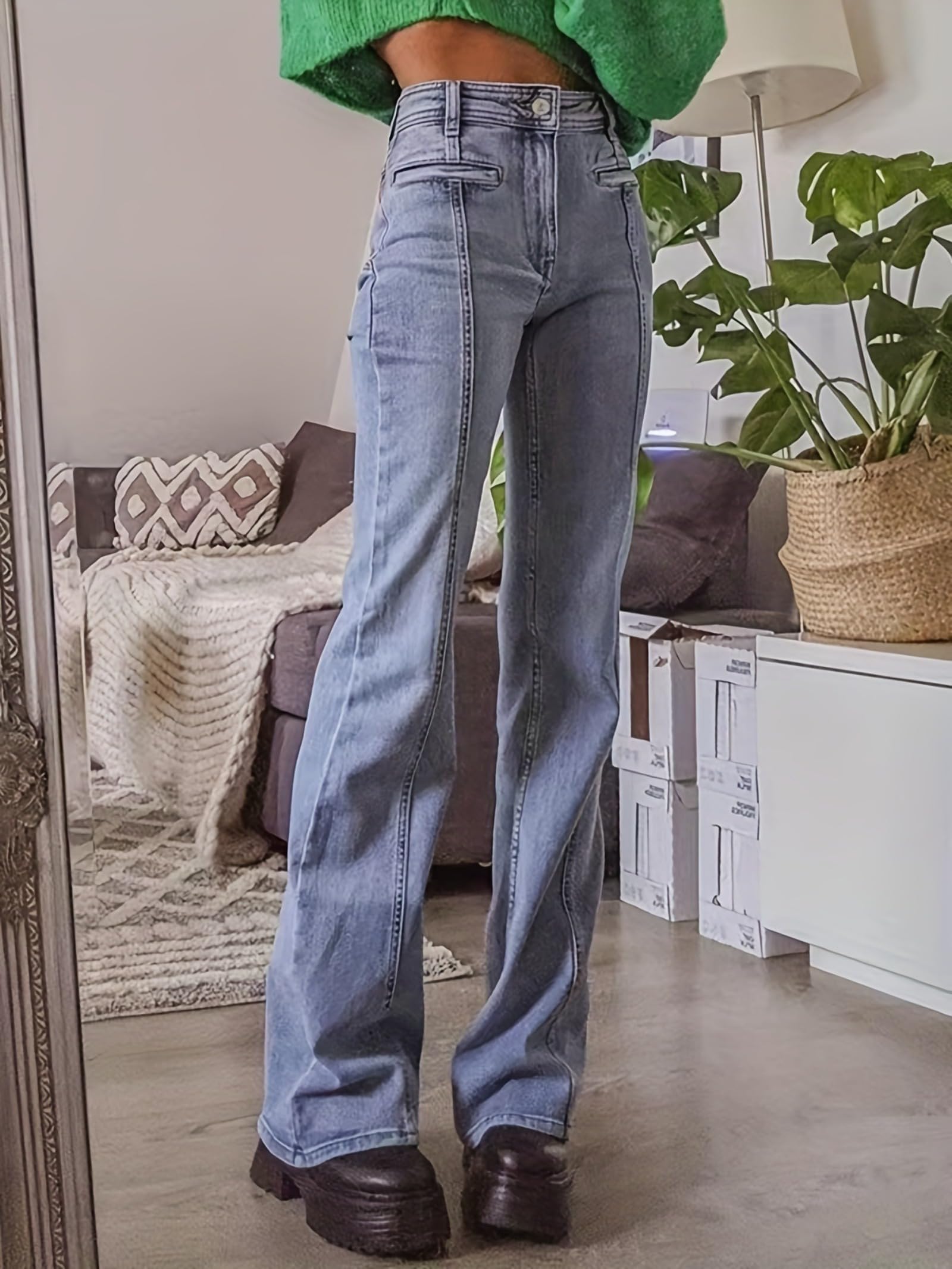 Y2K Retro Washed Cargo Pants - High Waist Wide Leg Parachute Jeans for Women | 90s Grunge Streetwear Fashion | Perfect for Casual Wear, Concerts & Vintage Outfits