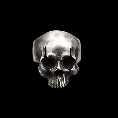 925 Sterling Silver Skull Ring for Men - Gothic Punk Jewelry, Scar No Jaw Design, Perfect Christmas Gift for Him - Ideal for Halloween, Biker Style & Edgy Fashion