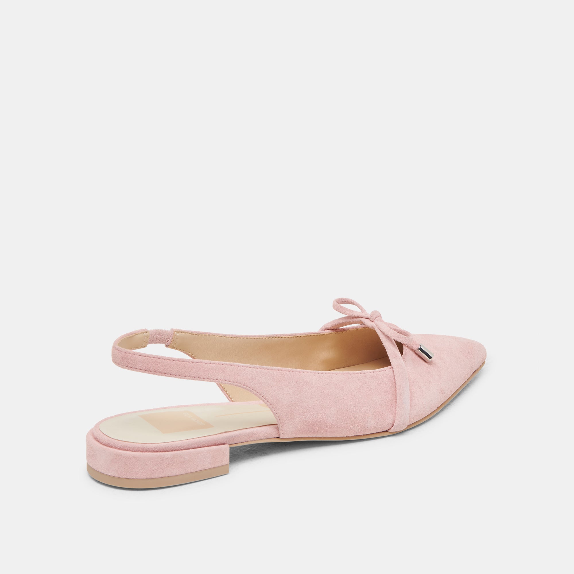 PAYGE Women's Flats in Petal Pink Suede - Comfortable Slip-On Shoes for Casual Wear, Office & Daily Outfits