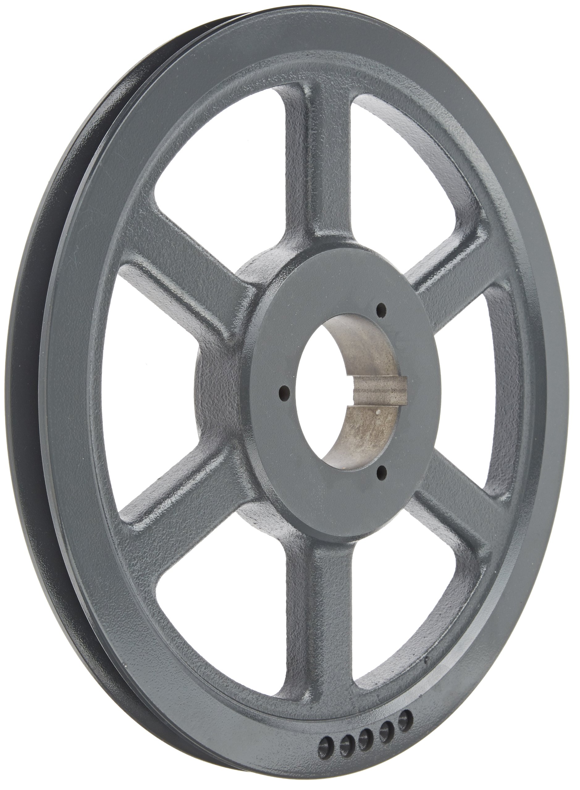 Browning 1B5V124 Cast Iron Split Taper Sheave - 1 Groove A/B/5V Belt Compatible with B Bushing | Industrial Machinery & Power Transmission Replacement Part