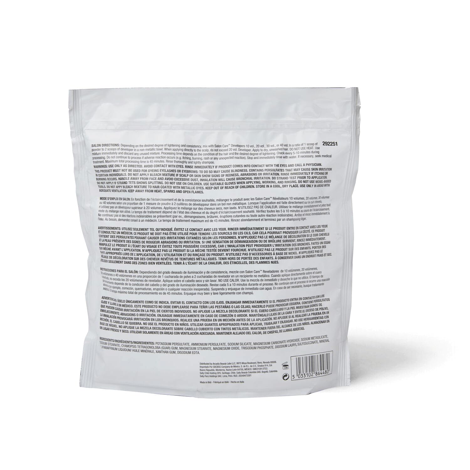 Salon Care Quick White Powder Lightener 1 lb - Professional Hair Lightening Treatment for Blonde & Highlighted Hair | At-Home Salon Results for DIY Hair Care & Styling