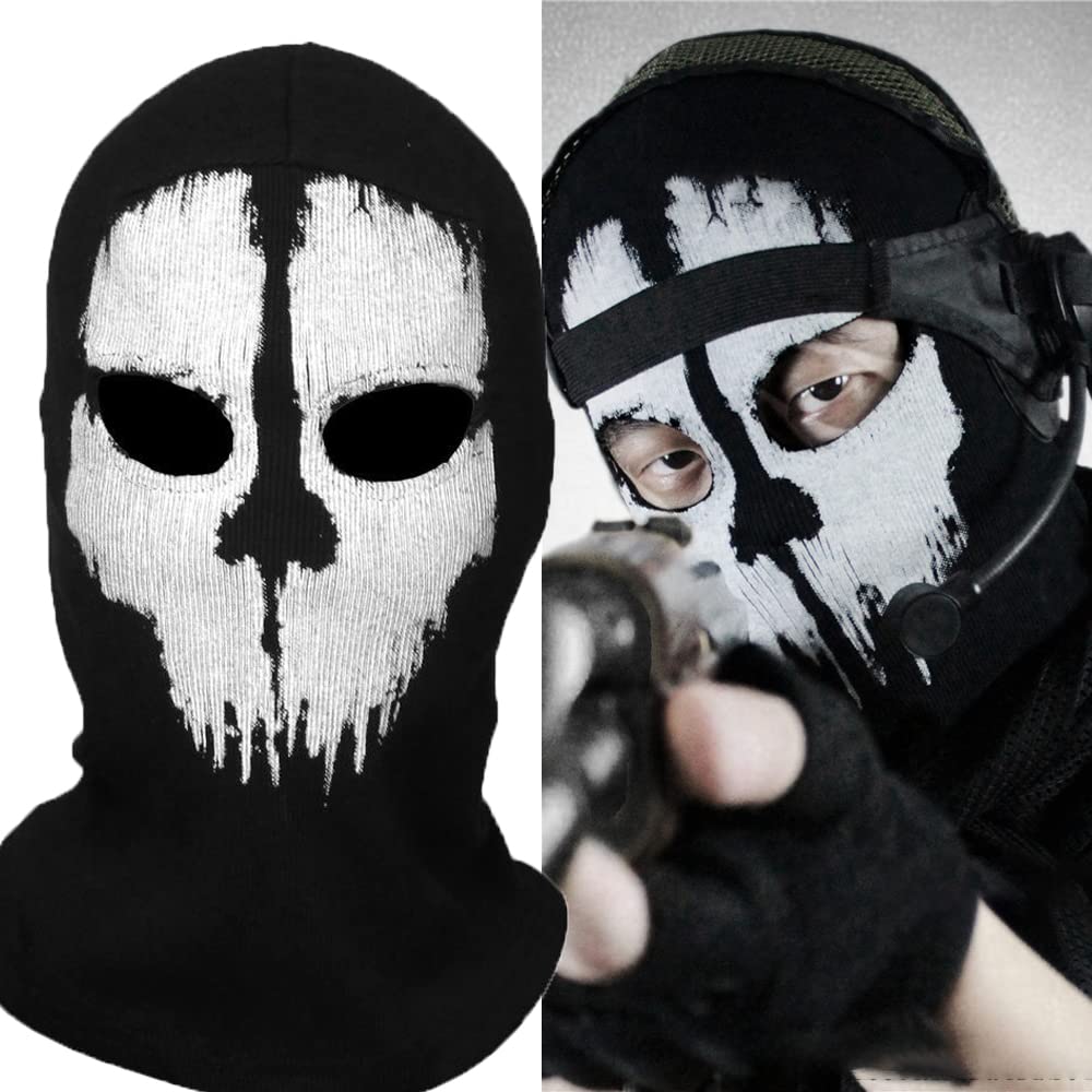 Cafele Balaclava Skull Ghost Mask - Ski Mask & Skeleton Face Scarf for Men - Motorcycle, Cycling & Outdoor Activities - Halloween, Cosplay & Winter Sports Accessory