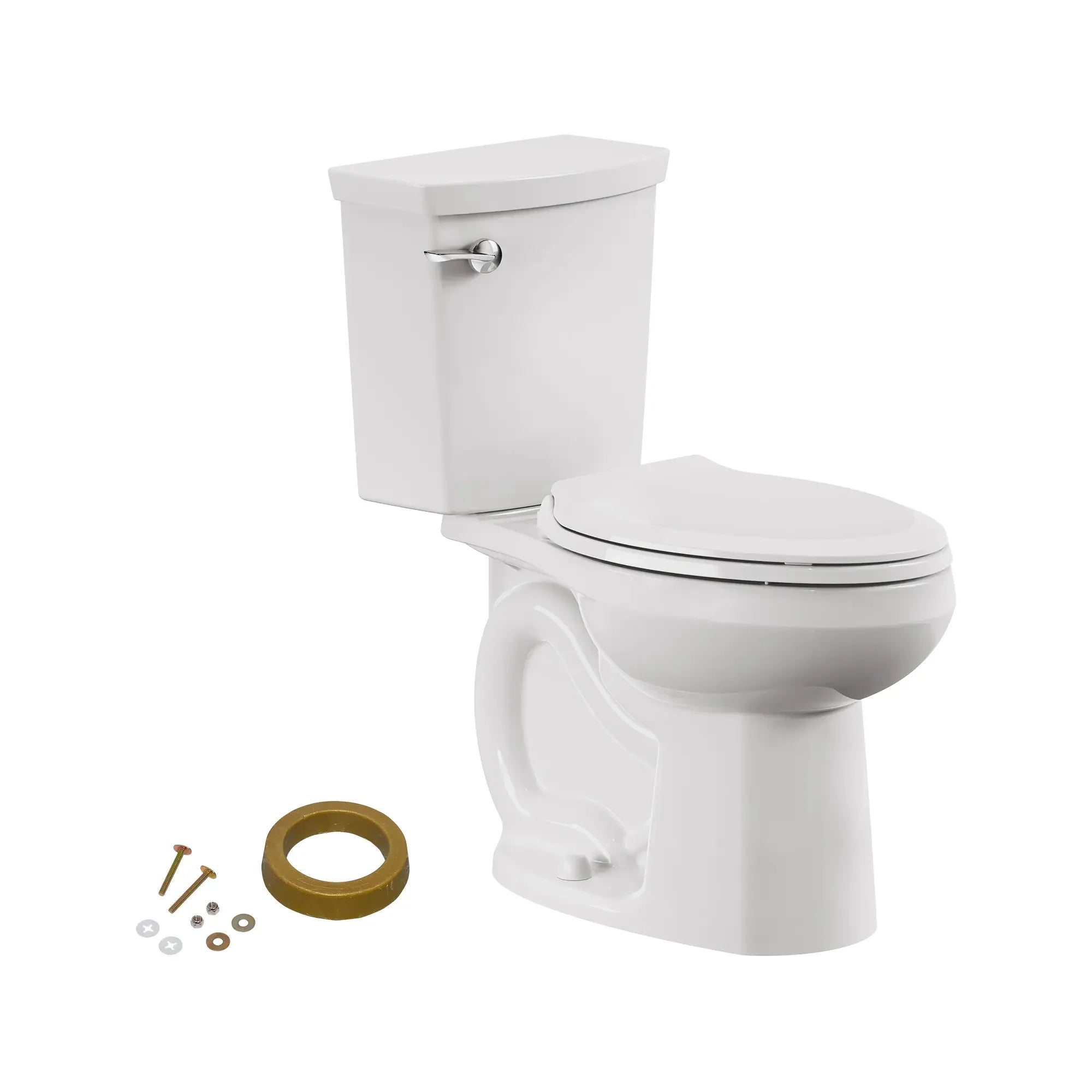 H2Optimum® 1.1 GPF/4.2 LPF Water-Saving Elongated Toilet with Soft-Close Seat & Wax Ring - Chair Height Comfort for Bathroom, Home & Commercial Use