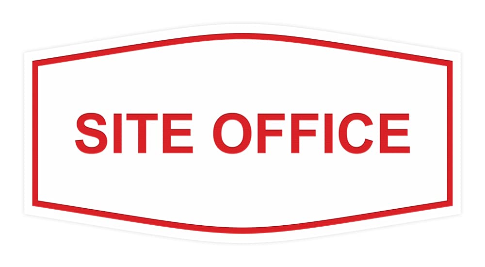 ByLITA Elegant Office Door Sign - Large White & Red Sign for Business, Reception, and Professional Spaces - Perfect for Offices, Clinics, and Corporate Environments