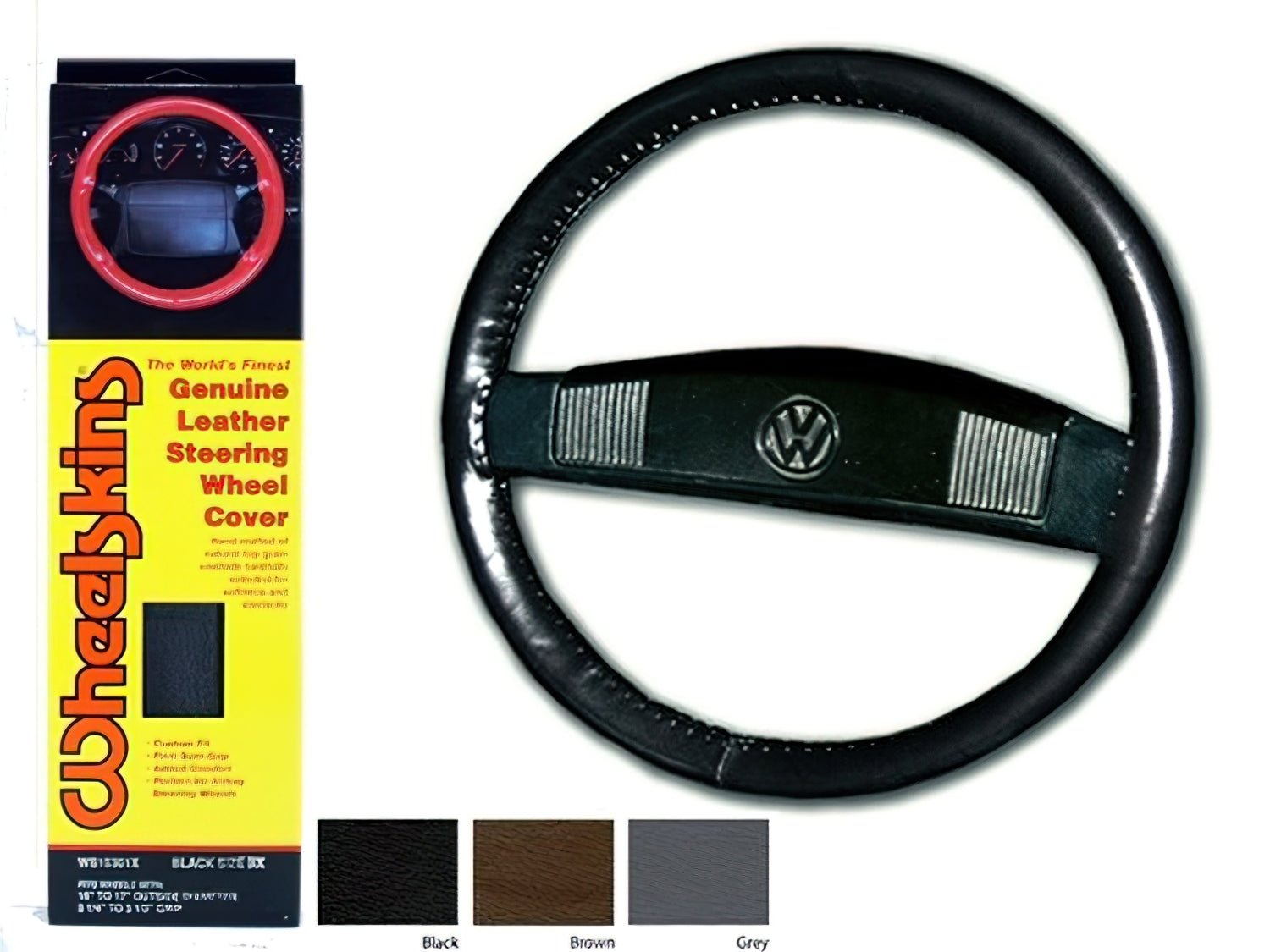 Premium Leather Steering Wheel Cover for VW Late Vanagon & Early Eurovan - Upgrade Your Ride with Comfort & Style - Perfect for Road Trips & Daily Commutes