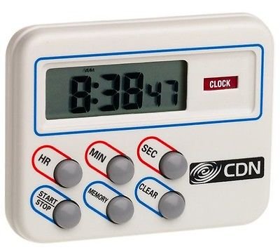CDN Multi-Task Timer & Clock TM8 - 2 Pack - Digital Kitchen Timer with Magnetic Back, Loud Alarm for Cooking, Baking, Fitness, Classroom & Office Use